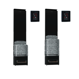 Электрический нагреватель для сауны - SAUNUM Experience Black с панелью управления. 