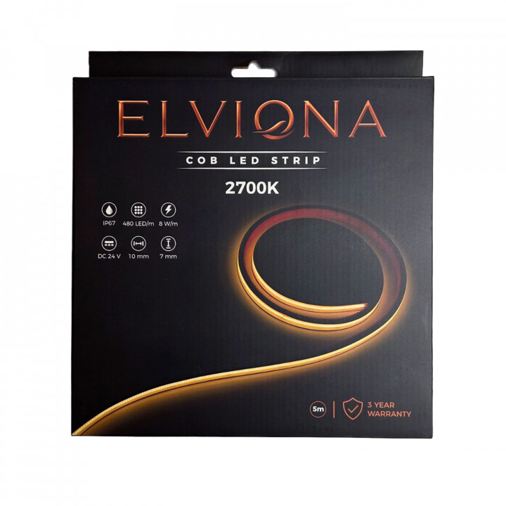 LED лента для сауны Elviona COB , 2700 K, 5 m
