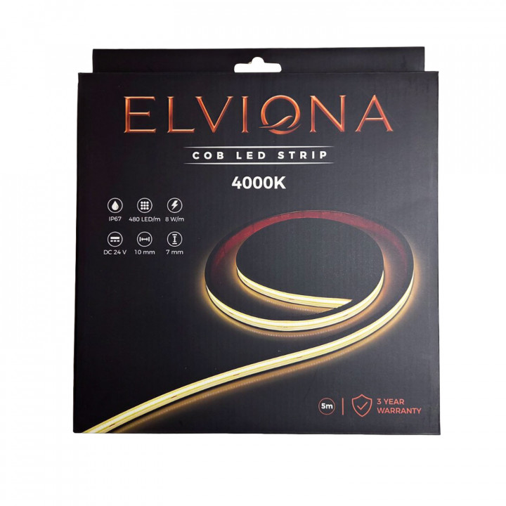LED лента для сауны Elviona COB , 4000 K, 5 m