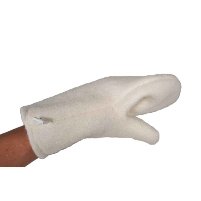 Шерстяная белая перчатка для сауны