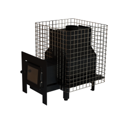 Дровяная банная печь - VILPRA FORNAX-14-NL-V с внешней топкой 