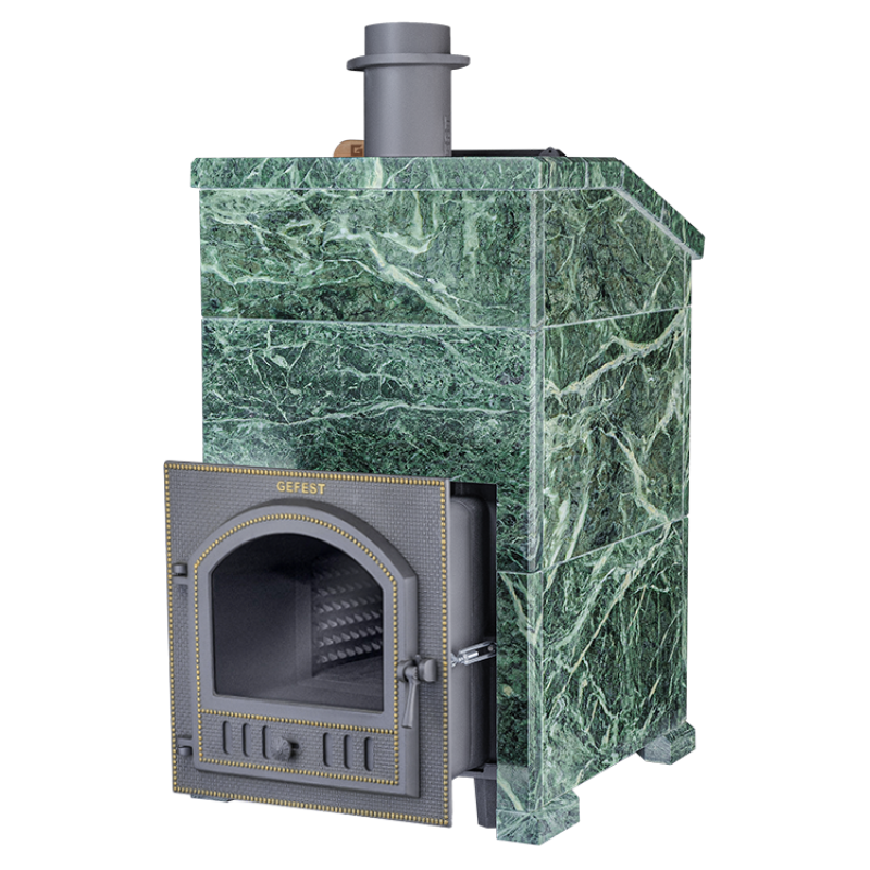 Дровяная банная печь - Гефест Гром 30 (П) Президент 980/40 Змеевик