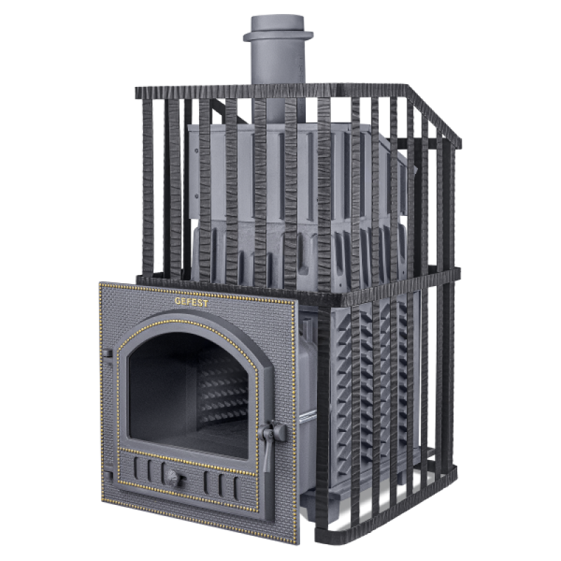 Дровяная банная печь - Гефест Гром Ураган 50 (П)