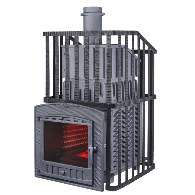 Дровяная банная печь - Гефест Гром Ураган 30 (П2)