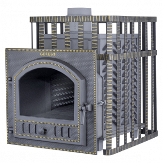Дровяная банная печь GEFEST - GFS ZK 25 (P) в решетке