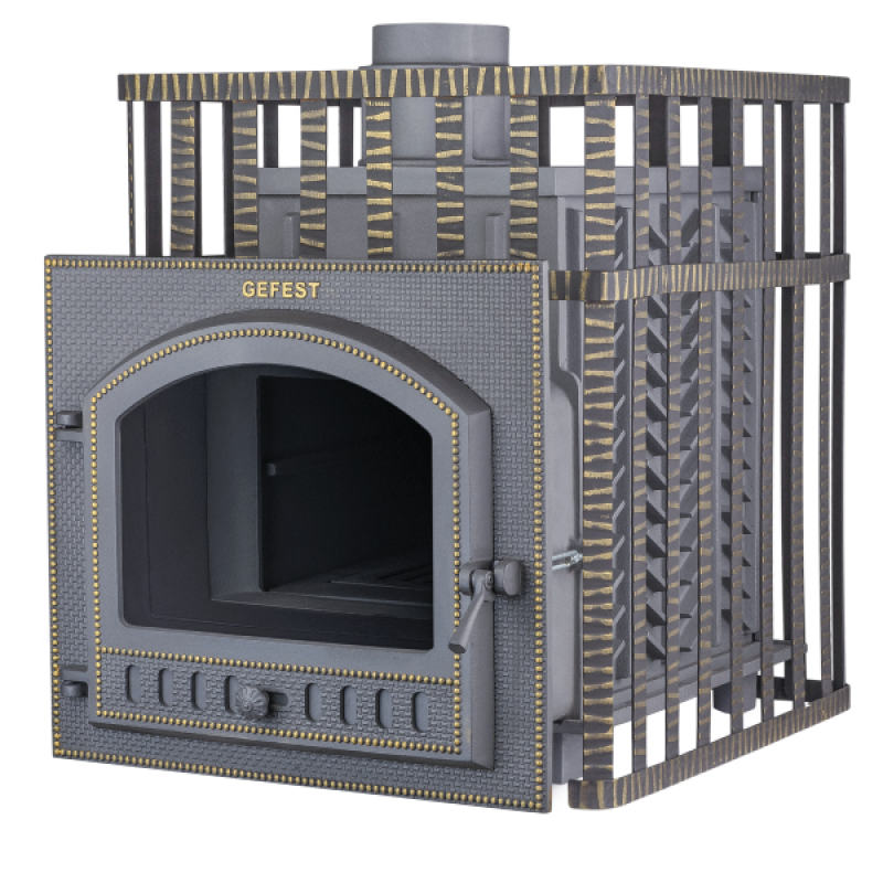 Дровяная банная печь - Gefest GFS ZK 45 (M) в решетке