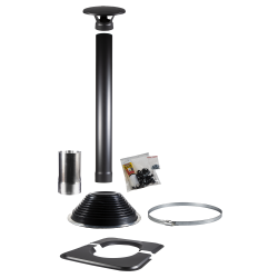 Комплект дымохода HARVIA 1500 черный, для бочкообразных саун  Комплект дымохода HARVIA 1500 черный, для бочкообразных саун