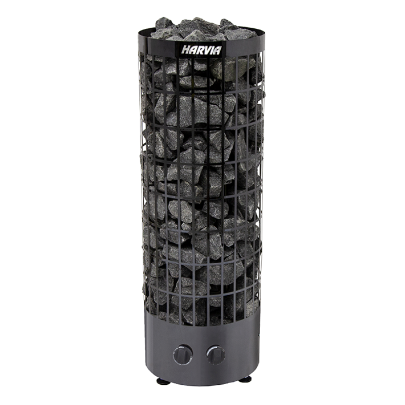 Электрическая каменка для сауны - HARVIA Cilindro Black Steel PC90 9 кВт
