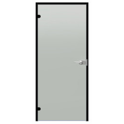 Запирающаяся стеклянная дверь Harvia Black Line, матовая, 7x21, черная алюминиевая рама 