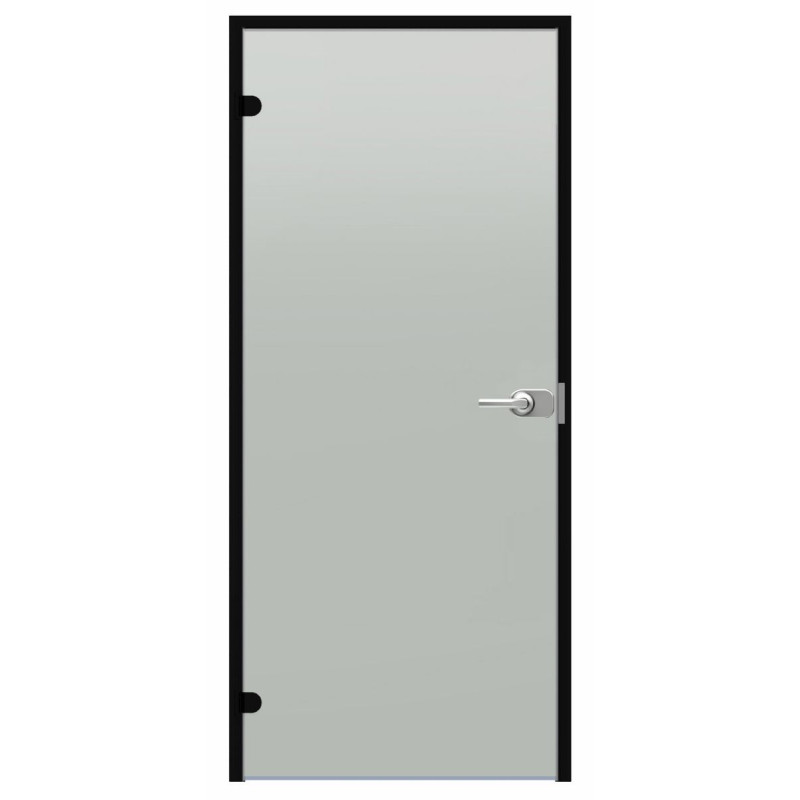 Запирающаяся стеклянная дверь Harvia Black Line, матовая, 7x21, черная алюминиевая рама