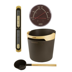 Комплект аксессуаров для сауны HARVIA Helmi, Chocolate Brown