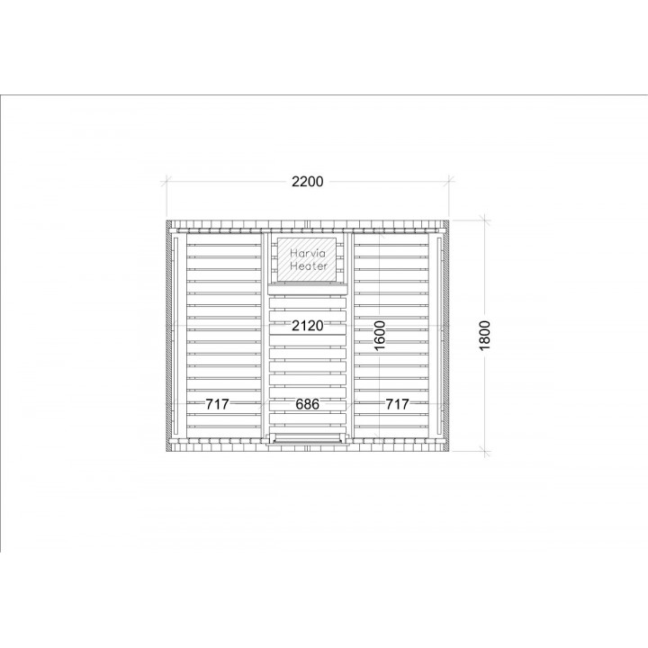 Дом-сауна - HARVIA Kaski 180-P