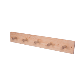 Вешалка деревянная из ольхи с 5 крючками 