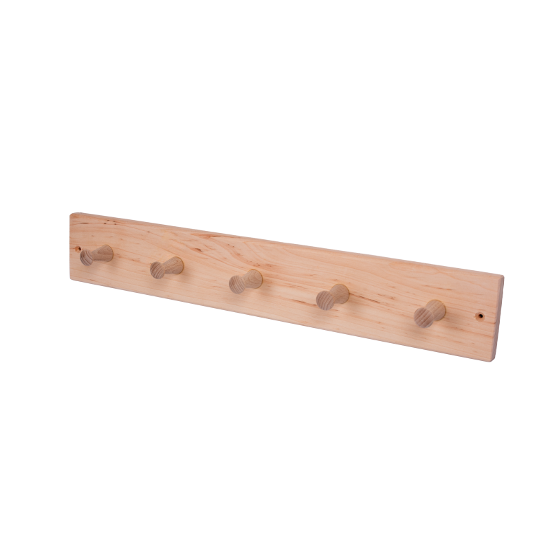 Вешалка деревянная из ольхи с 5 крючками