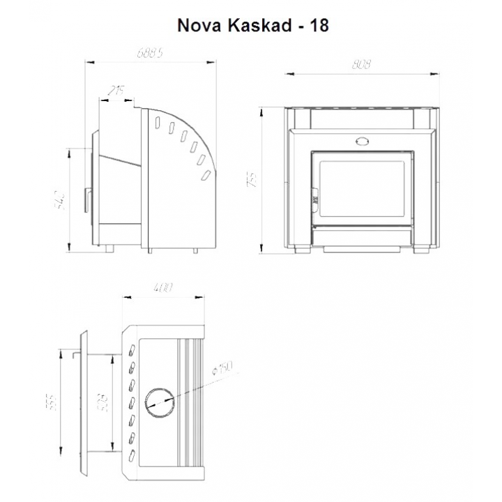Дровяная печь для сауны - NOVA KASKAD 18