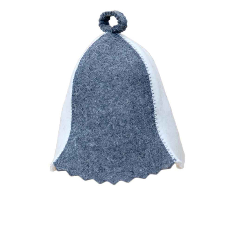 Шапка для сауны - белая, серая