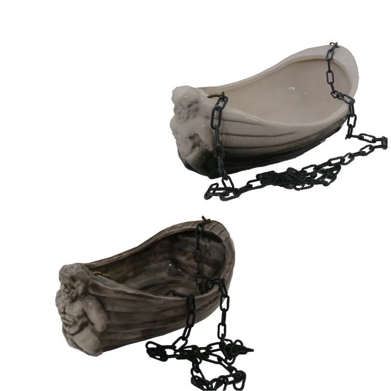 Керамический контейнер для ароматов - лодка с Посейдоном