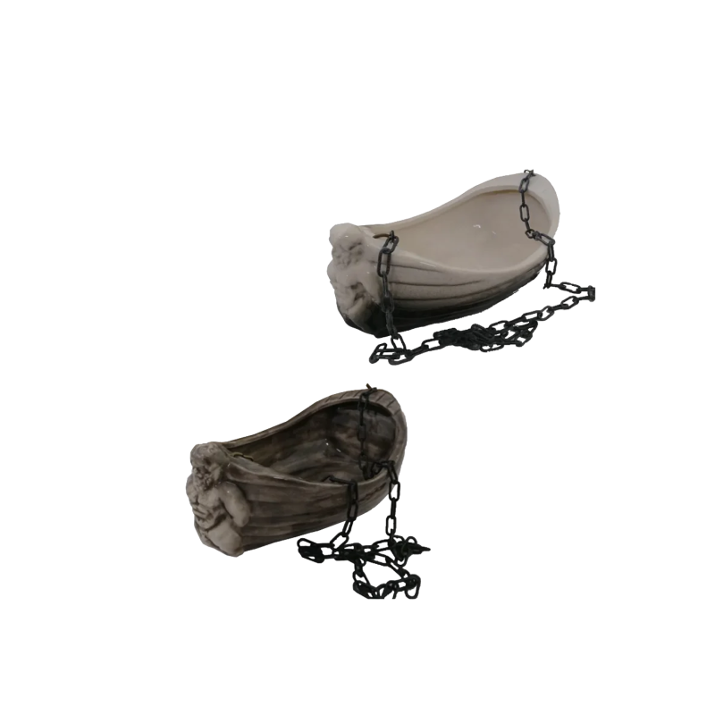 Керамический контейнер для ароматов - лодка с Посейдоном