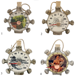 Керамический термометр для сауны - корабельный руль 
