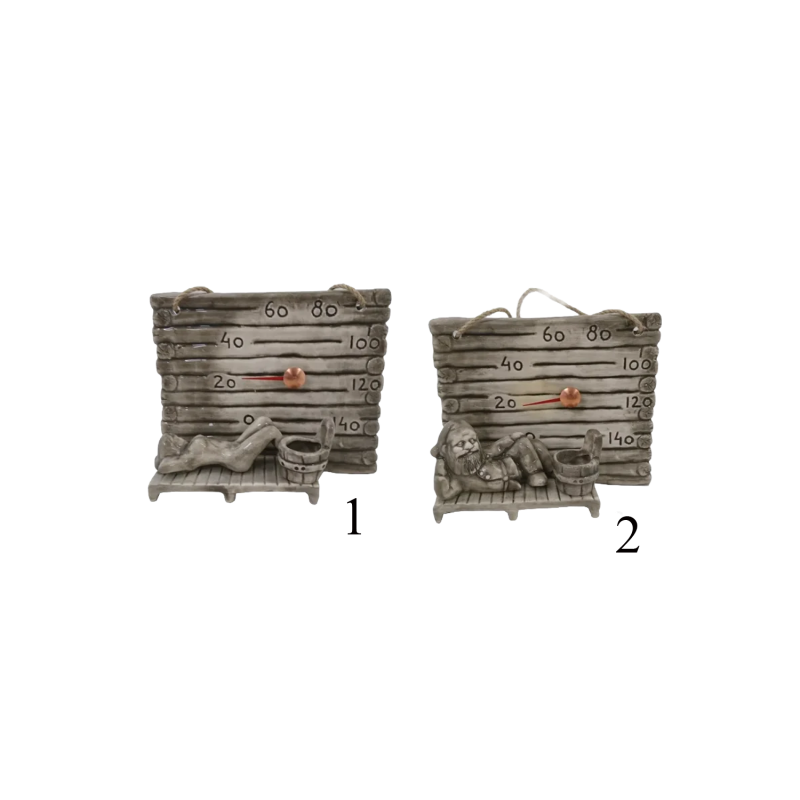 Керамический термометр для сауны — небольшой бочонок для ароматов