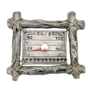 Керамический термометр для сауны - в рамке из прутьев. - 0