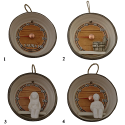 Керамический термометр для сауны - бочонок 