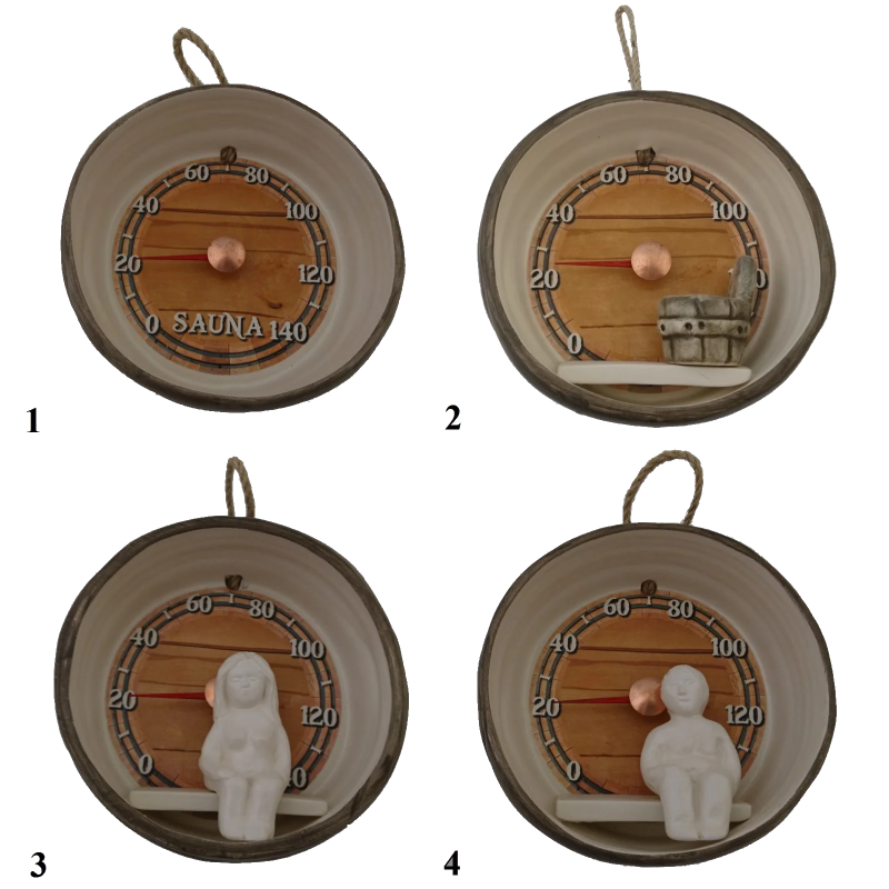 Керамический термометр для сауны - бочонок