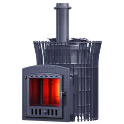 Дровяная банная печь ГЕФЕСТ - Авангард ЗК Ураган 25 (П2) в тюльпановой решетке  Дровяная банная печь ГЕФЕСТ - Авангард ЗК Ураган 25 (П2) в тюльпановой решетке