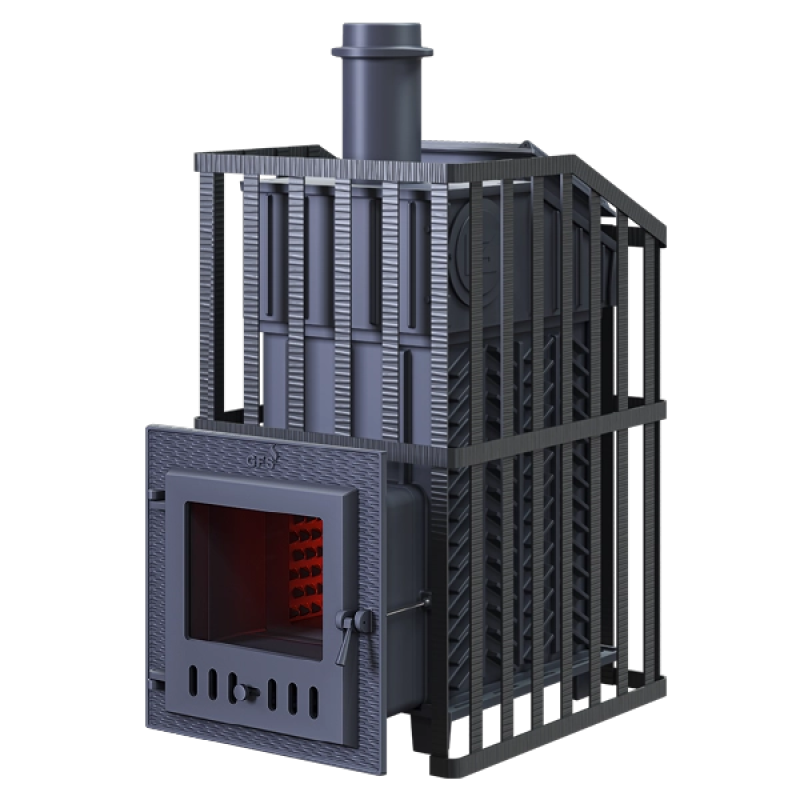 Дровяная банная печь GEFEST - GFS ZK Uragan 25 (M) в решетке