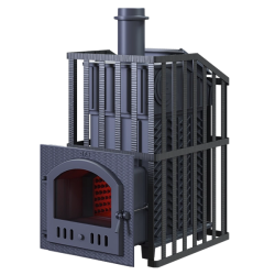 Дровяная банная печь GEFEST - GFS ZK Uragan 45 (M) в решетке  Дровяная банная печь GEFEST - GFS ZK Uragan 45 (M) в решетке