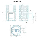 Дровяная печь для сауны - NOVA GEYSER 16 - 2