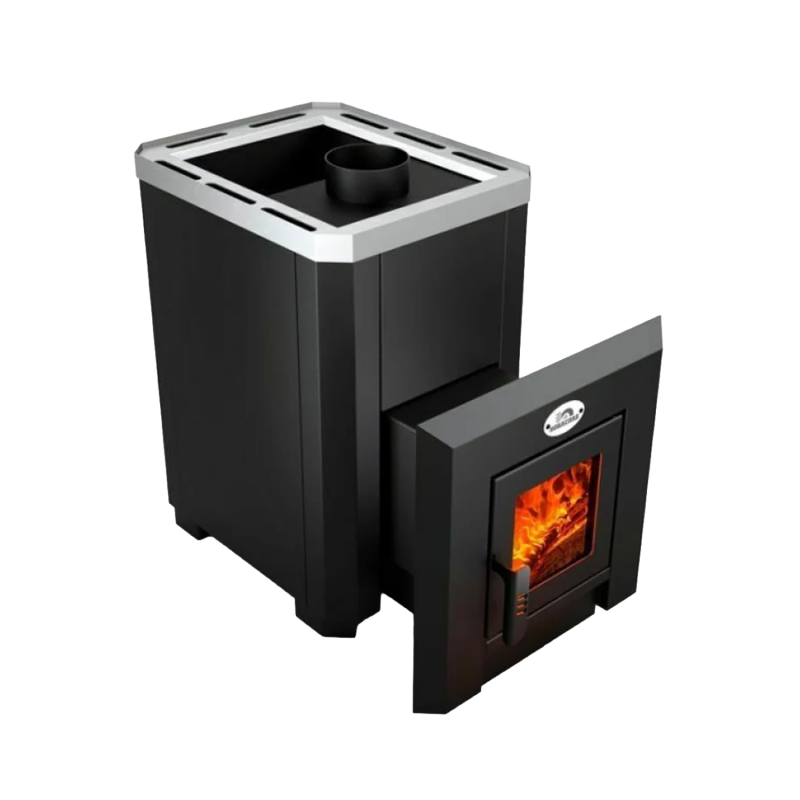 Дровяная каменка для сауны - NOVA KLASSIK 26 со стеклянной дверцей