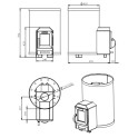 Дровяная банная печь - STOVEMAN 13R-LS - 2