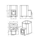 Дровяная банная печь - STOVEMAN 24 LS HEAVY - 2