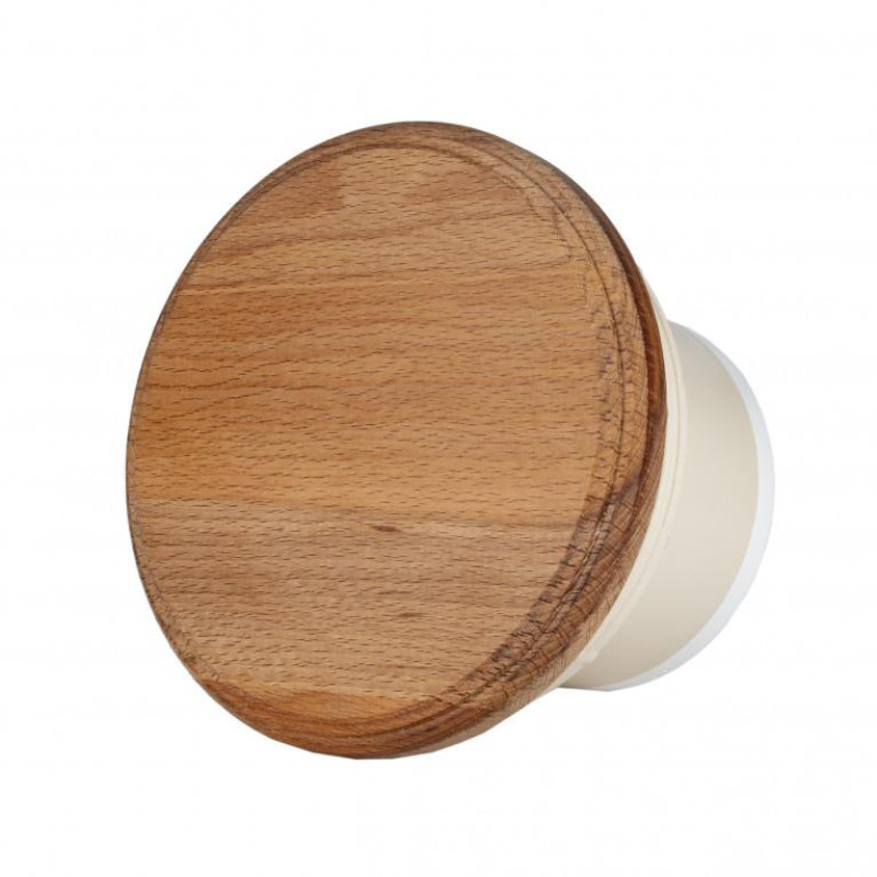 Вентилятор для сауны MM-S с обратным клапаном и отделкой из круглого дерева d/100 мм