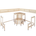 Модульные скамьи для сауны с дизайном «Солнечный уголок» 2114 × 2696 мм - 2