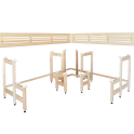 Модульные скамьи для сауны с дизайном «Солнечный уголок» 2114 × 2696 мм - 3