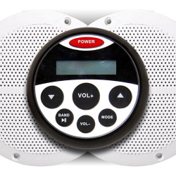 Музыкальный центр, водонепроницаемый, с двумя динамиками 