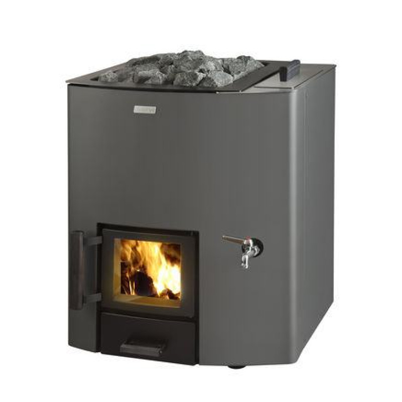 Дровяная банная печь NARVI NC 20 VS с баком для воды