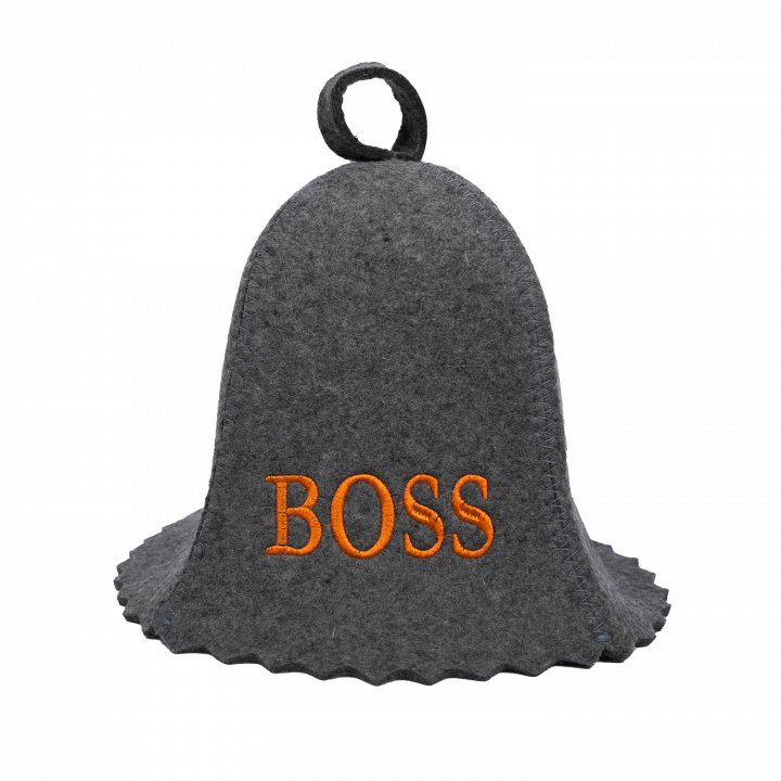 Шапка для сауны - BOSS, серая