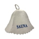 Шапка для сауны - SAUNA, с синей надписью