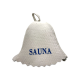 Шапка для сауны - SAUNA, с синей надписью