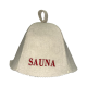 Шапка для сауны - SAUNA, с красной надписью