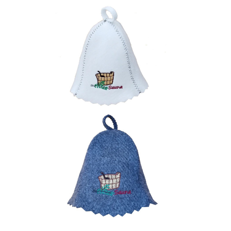 Шапка для сауны - САУНА с золотым ведром и ковшом