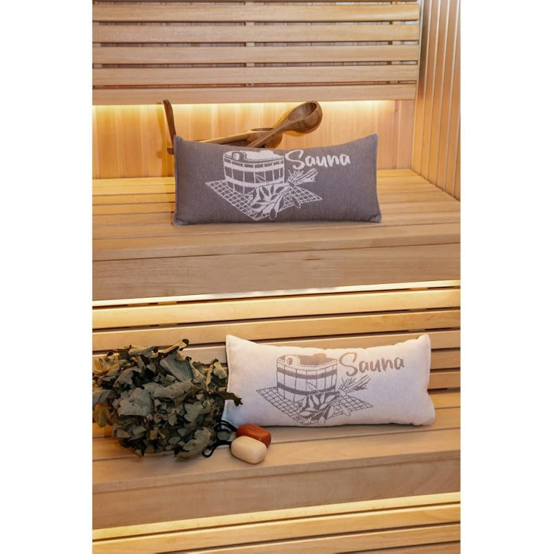 Подушка для сауны, серо-коричневая Подушка для сауны, серо-коричневая