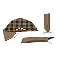 Вентилятор для сауны, тёмная клетчатая ткань