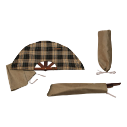 Вентилятор для сауны, тёмная клетчатая ткань 