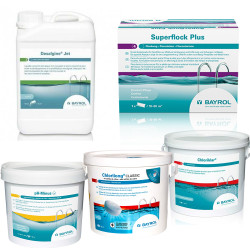 Комплект для обслуживания с хлором, для бассейнов с большим фильтром  Комплект для обслуживания с хлором, для бассейнов с большим фильтром