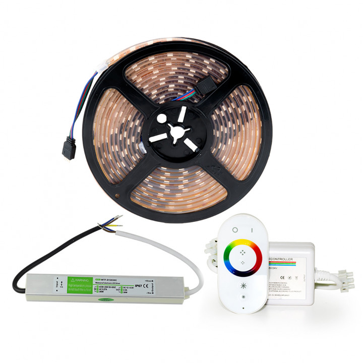 Комплект светодиодных ламп SAUFLEX 5050 LED RGB LUX, 14,7 Вт/м, 60 светодиодов/м.