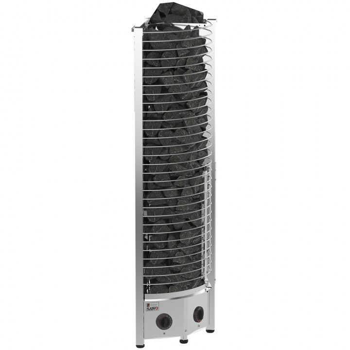 Электрическая каменка для сауны – SAWOTEC Tower Corner, с блоком управления